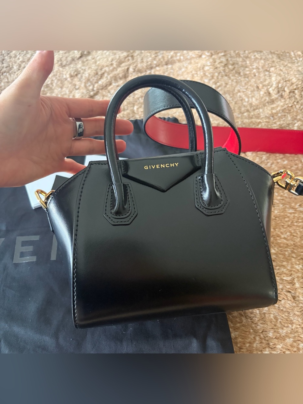 Givenchy Antigona Toy black Box leather bag